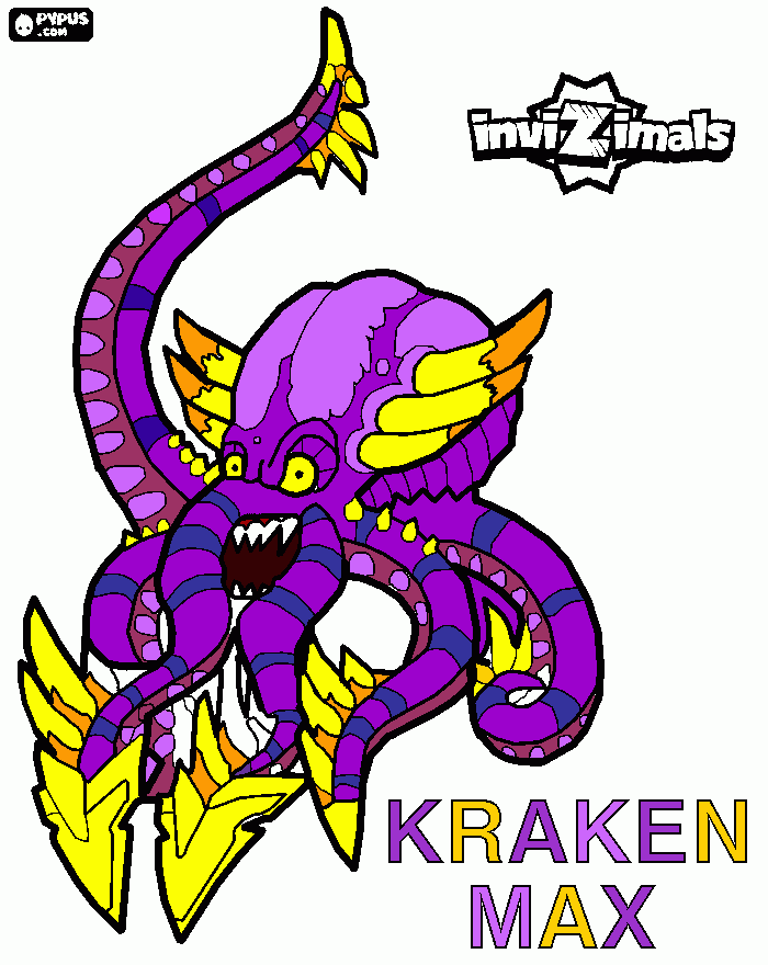 kraken max para colorear