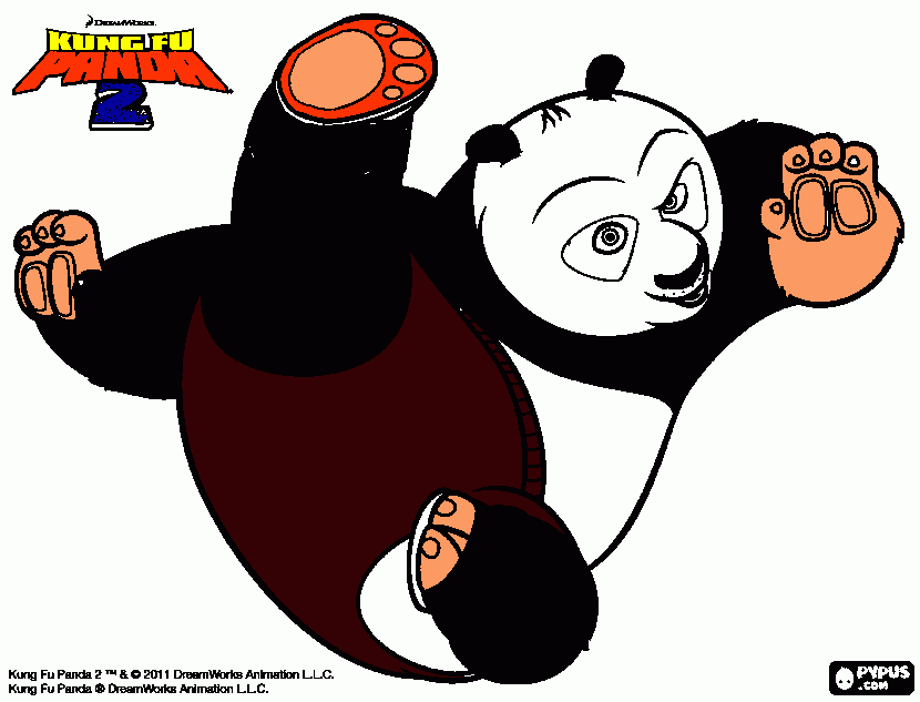 KUNFU PANDA 2 para colorear
