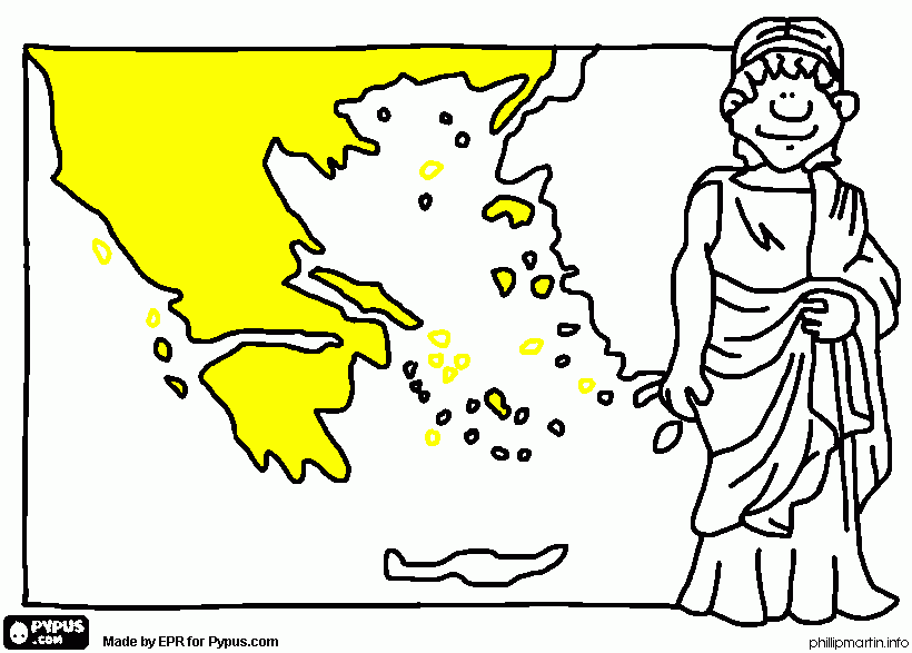 La Antigua Grecia para colorear