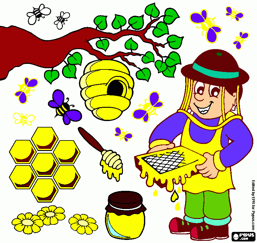 la apicultura para colorear
