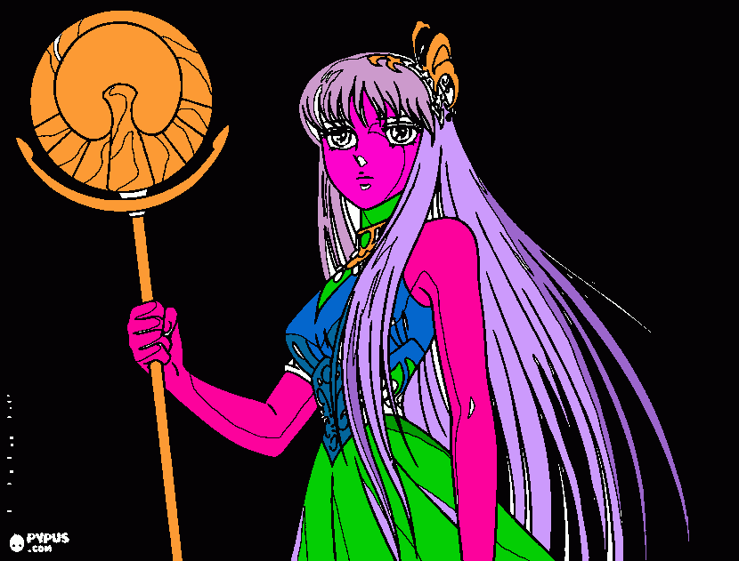 la  asombrosa  ATENEA para colorear