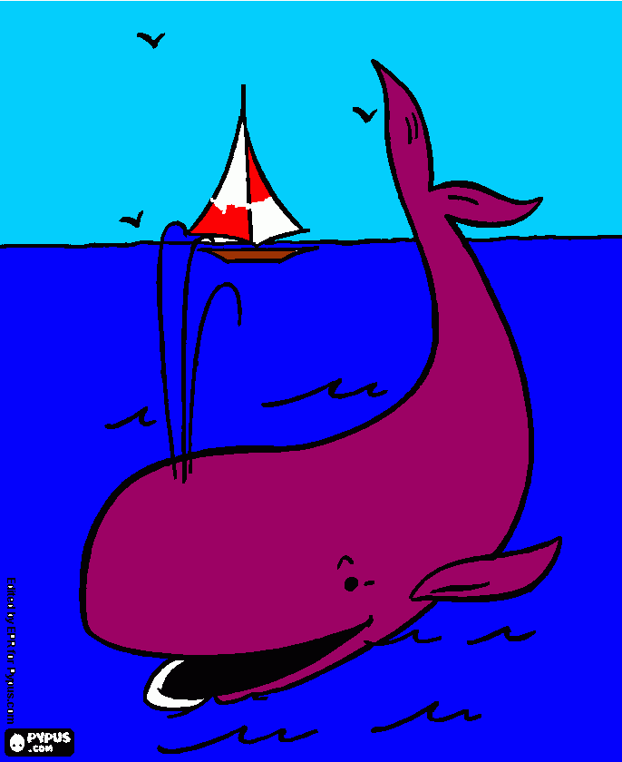 la ballena enorme para colorear