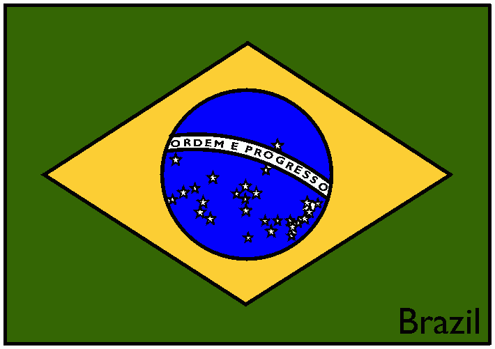 la  bandera  de  bracil para colorear
