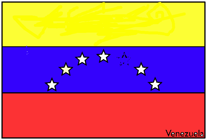 LA BANDERA DE VENEZUELA para colorear