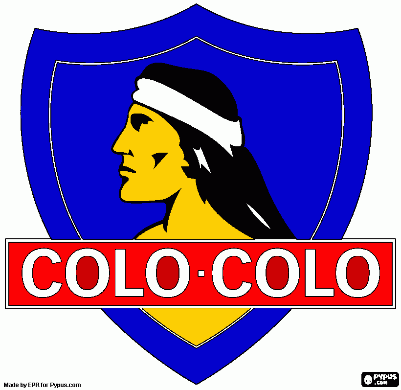 la  BANDERA  DEL  COLO  COLO para colorear