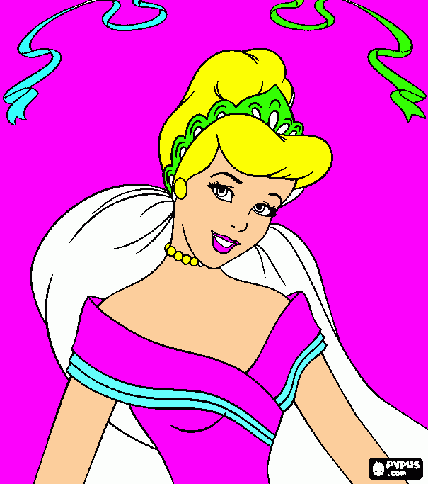 la bella durmiente en color  para colorear