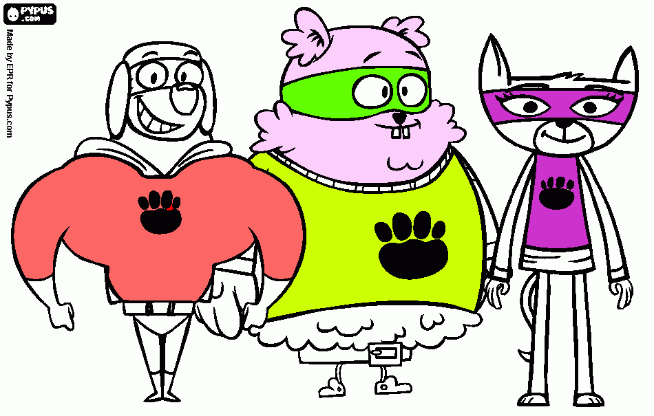 la brigada mascota para colorear