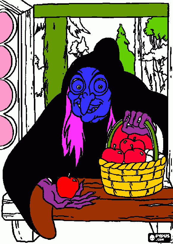 LA BRUIXA DE LA BLANCANEUS para colorear