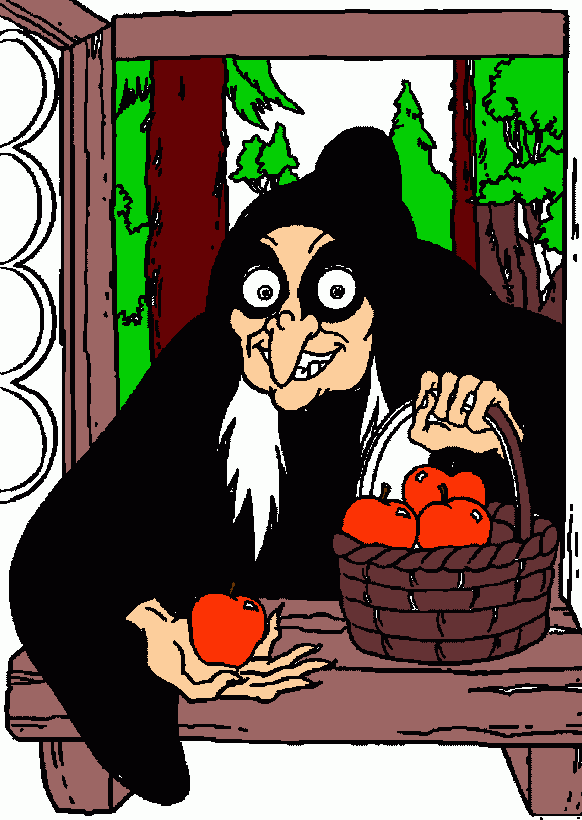 la bruja de Blanca Nieves para colorear