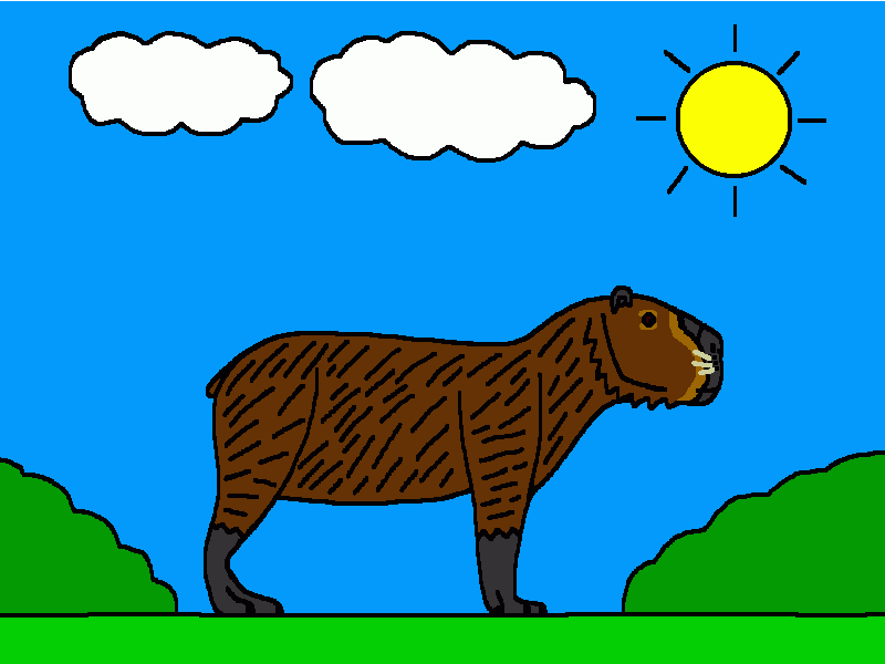 la capibara para colorear