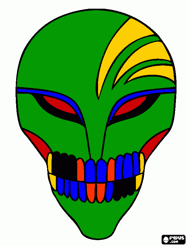 la cara del terror jeejjeejajajajajaj para colorear