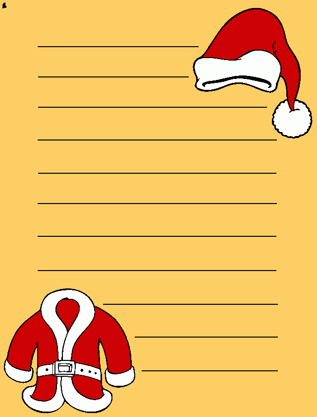 la carta para santa para colorear