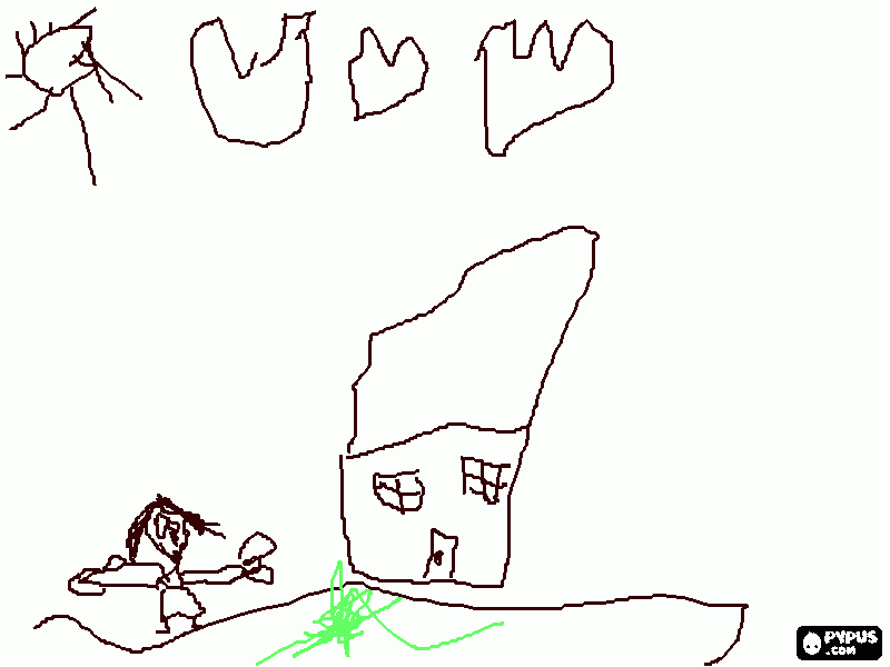la casa de juanes  para colorear