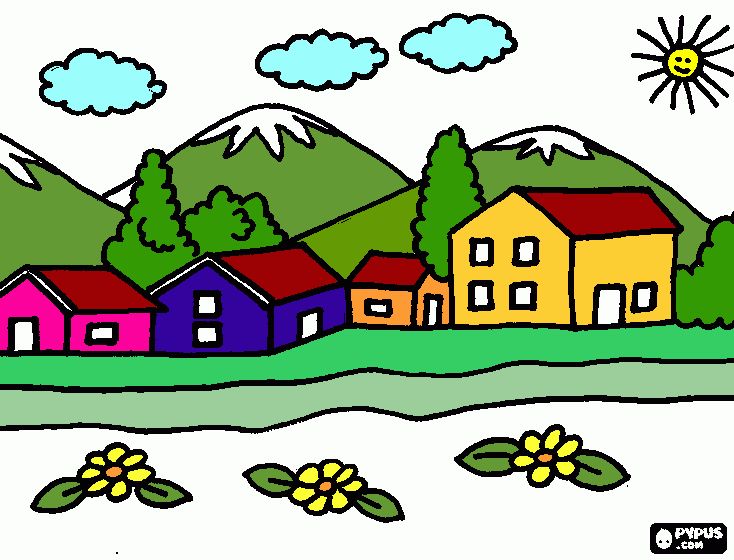 la casa de los sueños para colorear