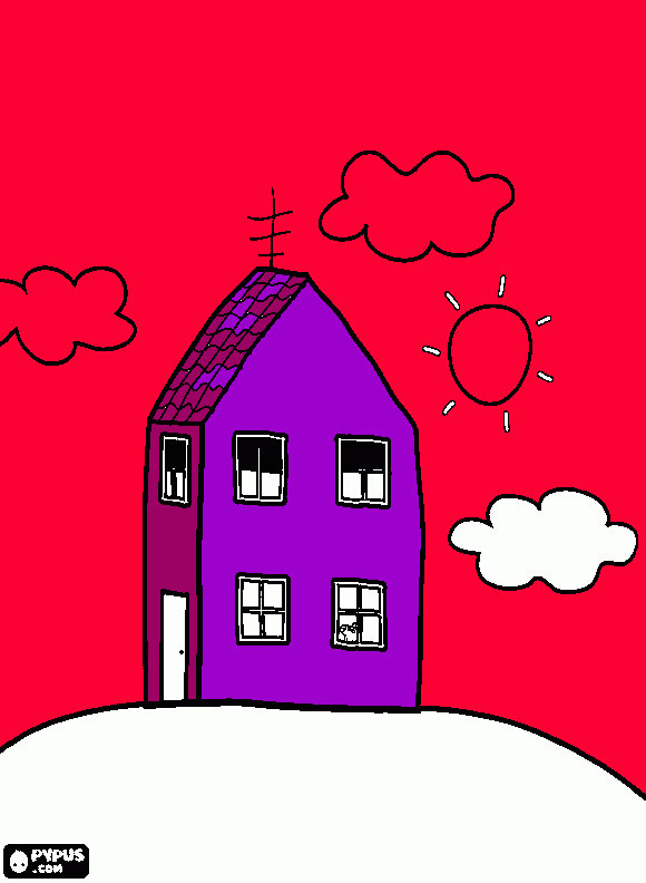 la casa de pepa para colorear