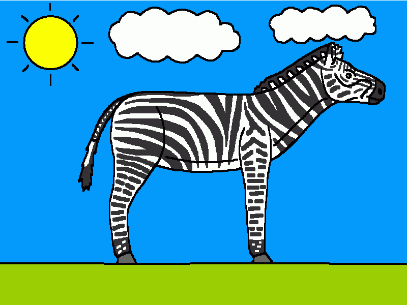 la cebra común para colorear