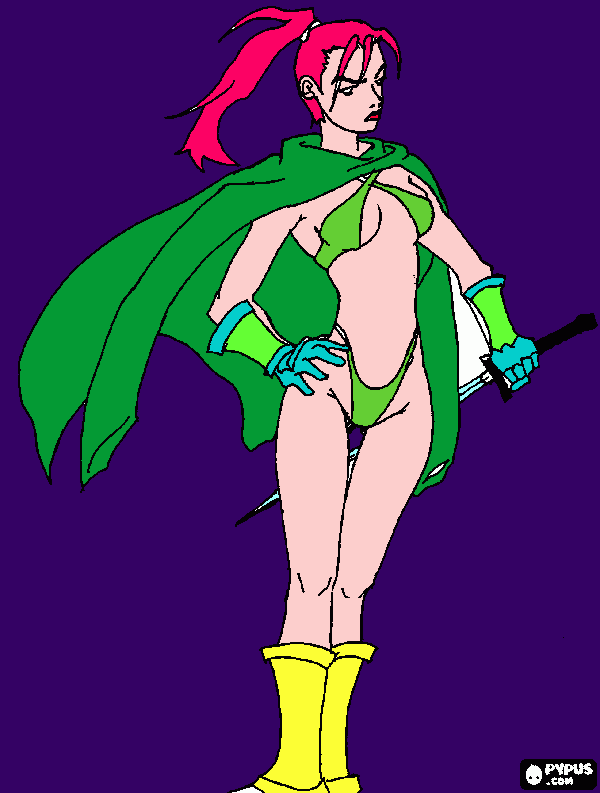 la chica sexy para colorear