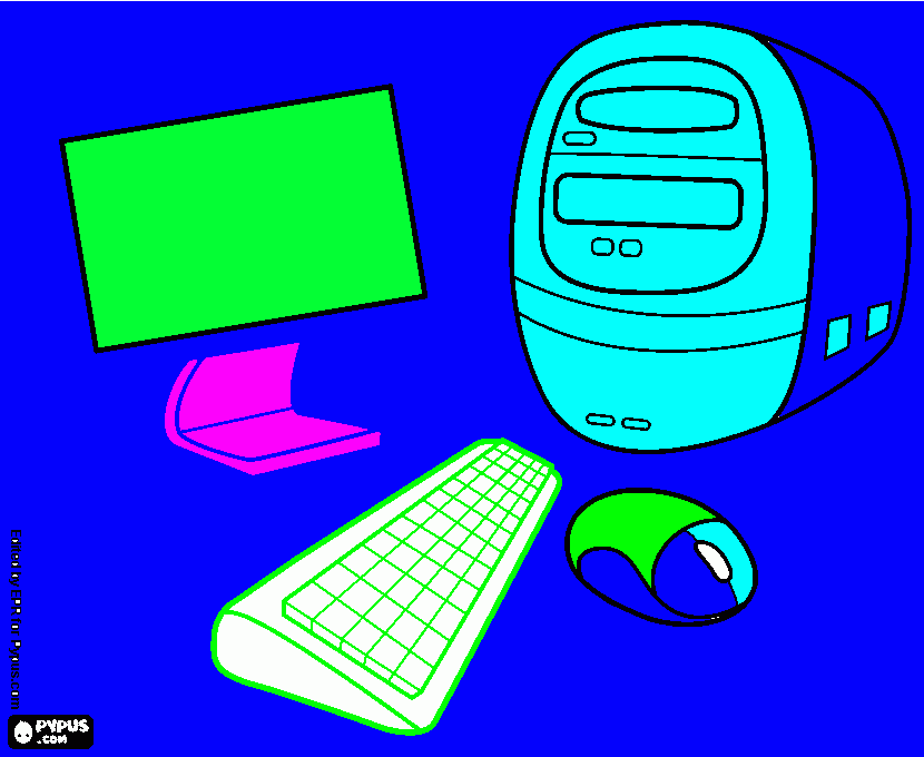 La compuadora para colorear