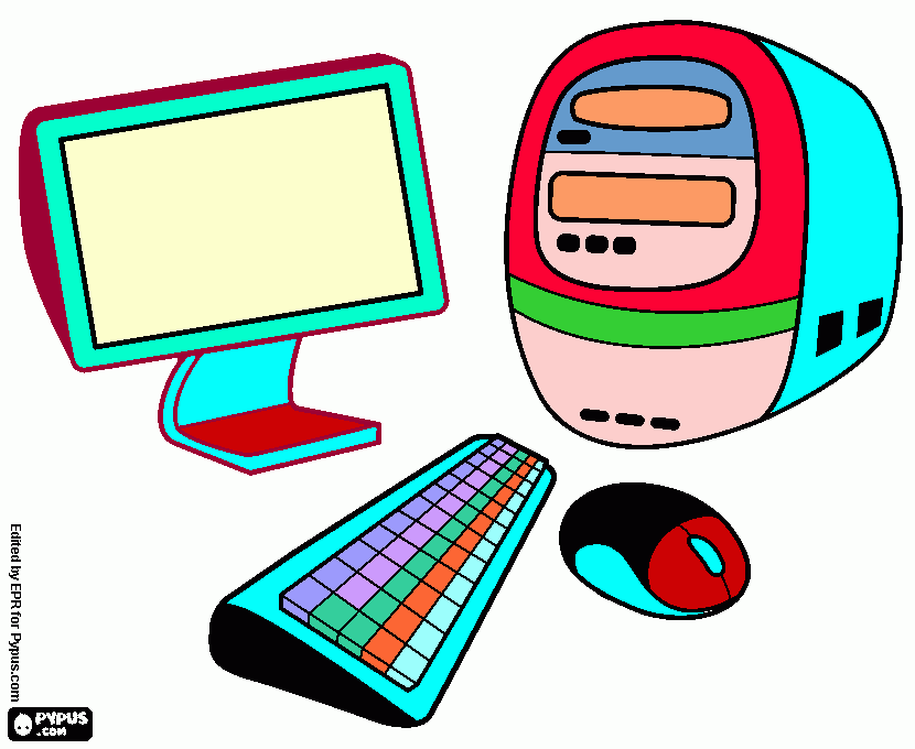 LA COMPUTADORA para colorear