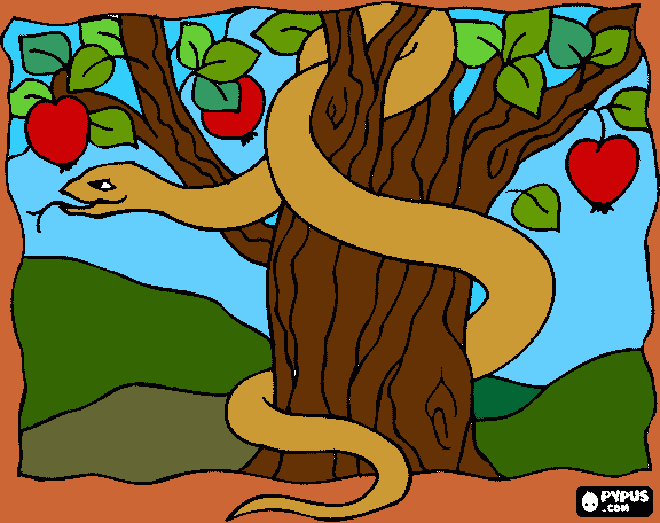 La creacion y el arbol de la sabiduria para colorear