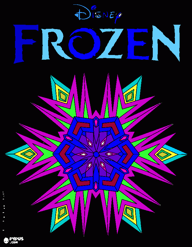 la esfera con picos de frozen  para colorear