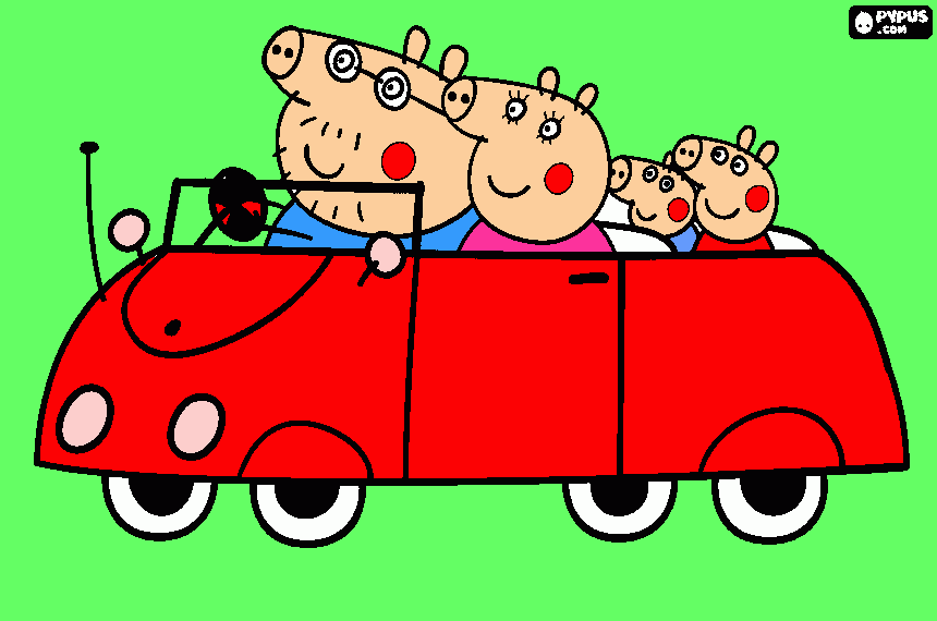 la familia de pepa  para colorear