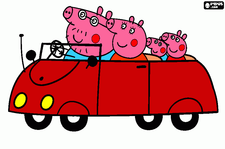 la familia gaibor bone en representacion de peppa para colorear