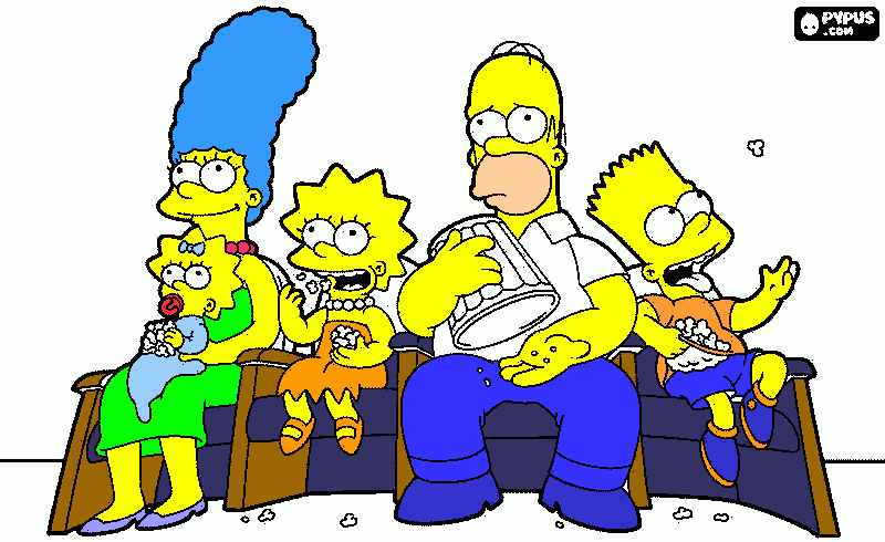 La Familia Simpsons para colorear