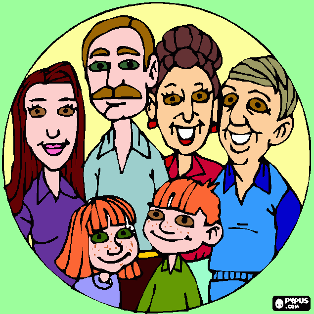 La familia tele para colorear, la familia tele para imprimir la familia tele para colorear, la familia tele para imprimir