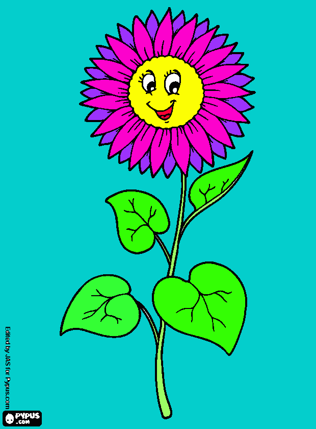 la flor bailarina para colorear