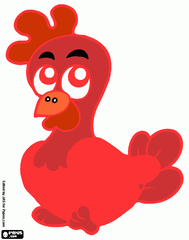 la gallina cooo para colorear