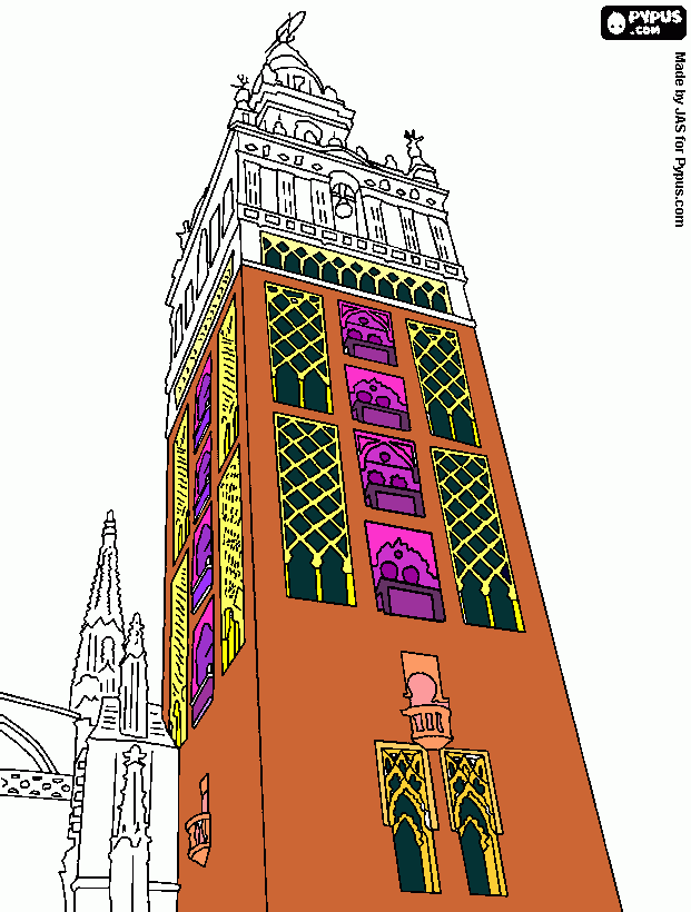 La Giralda para colorear