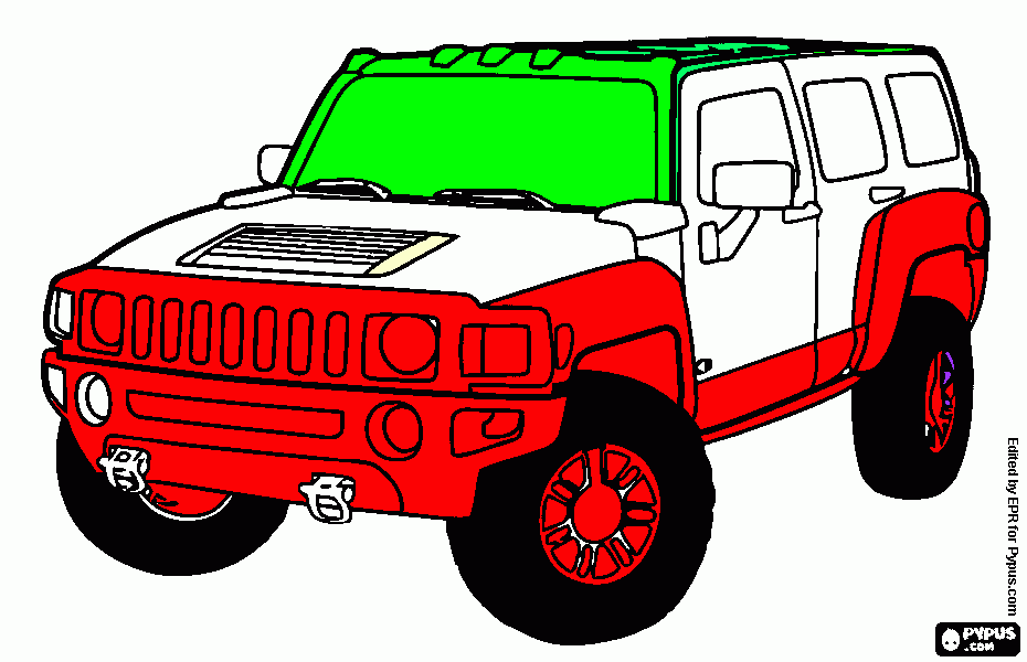 la hummer mexicana para colorear