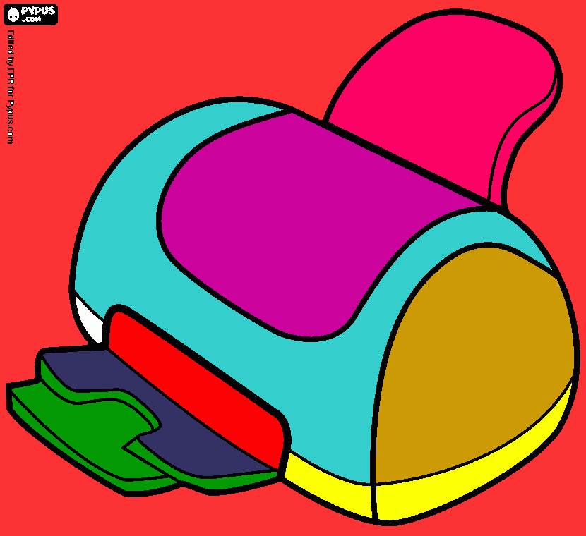 La impresora para colorear