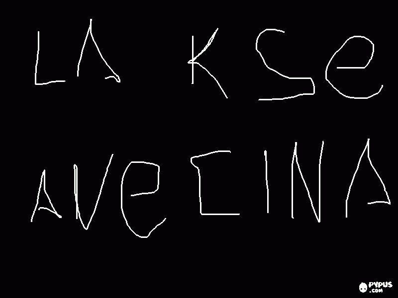 la k se avecina para colorear