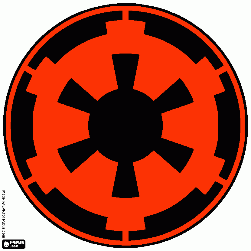 la marca del lado oscuro para colorear
