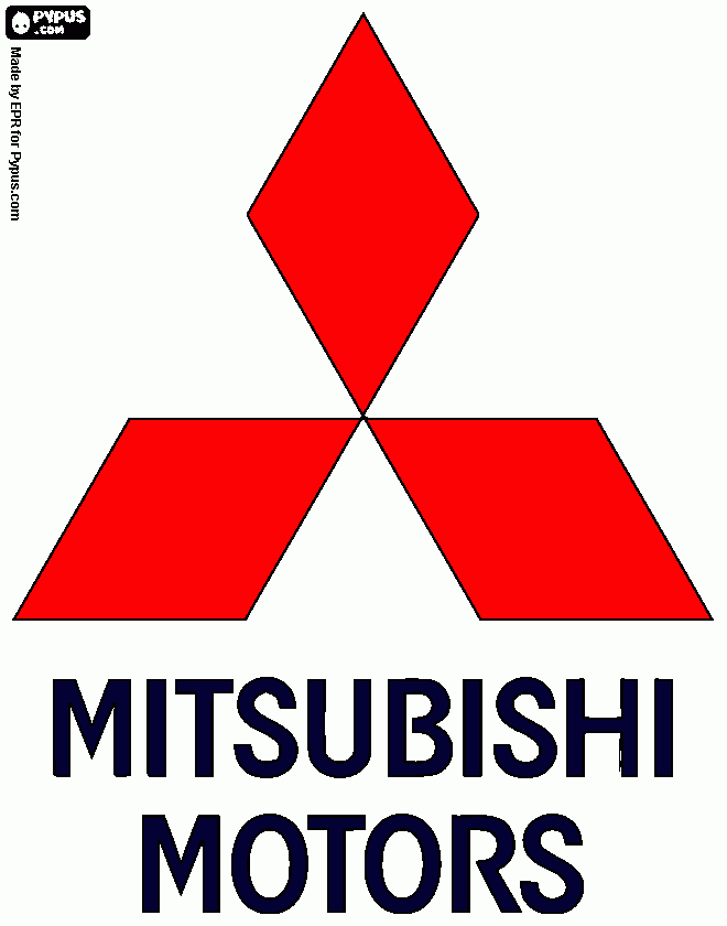 la marca del misubishi lancer para colorear