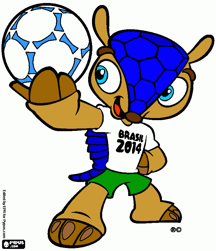 la mascota del mundial para colorear