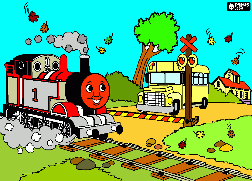 La Máquina de vapor de Thomas para colorear