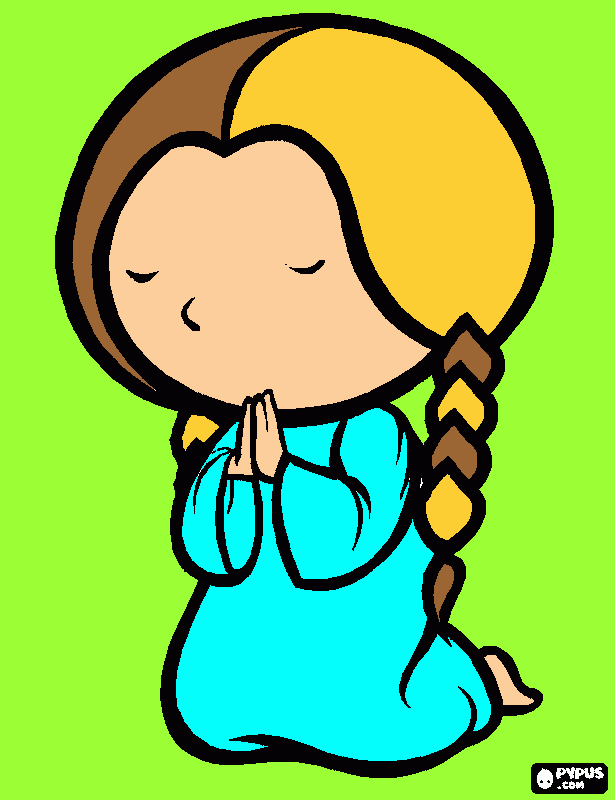 la nenita linda para colorear