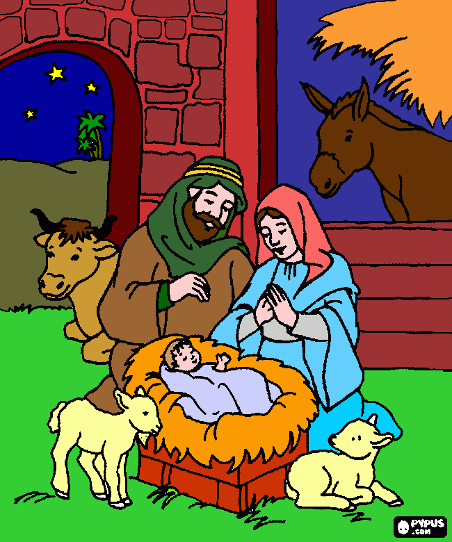 la noche buena para colorear