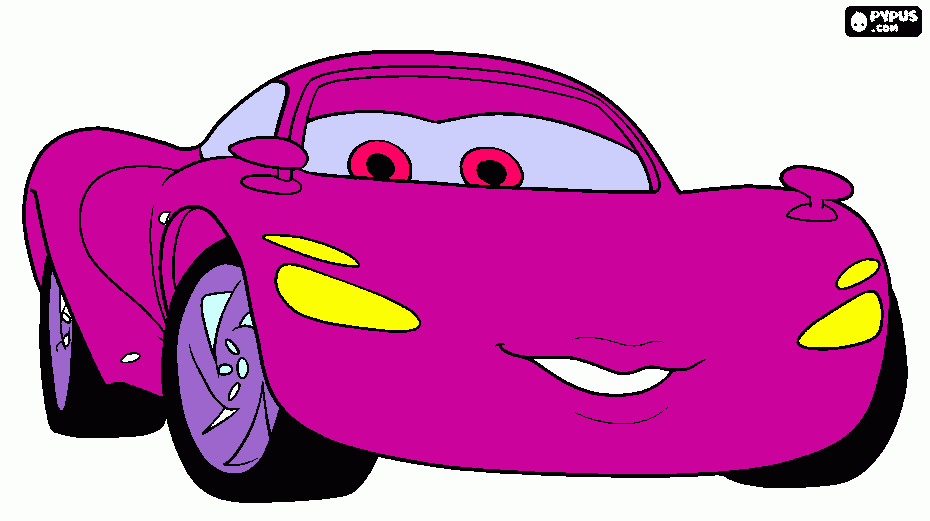 la novia de mate  de la  pelilula de cars para colorear