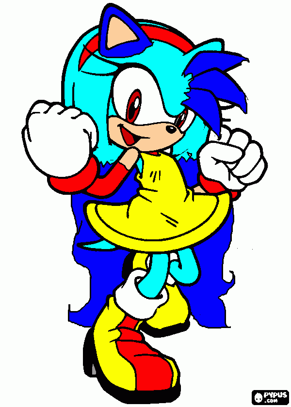 la novia de sonic se llama noemi para colorear
