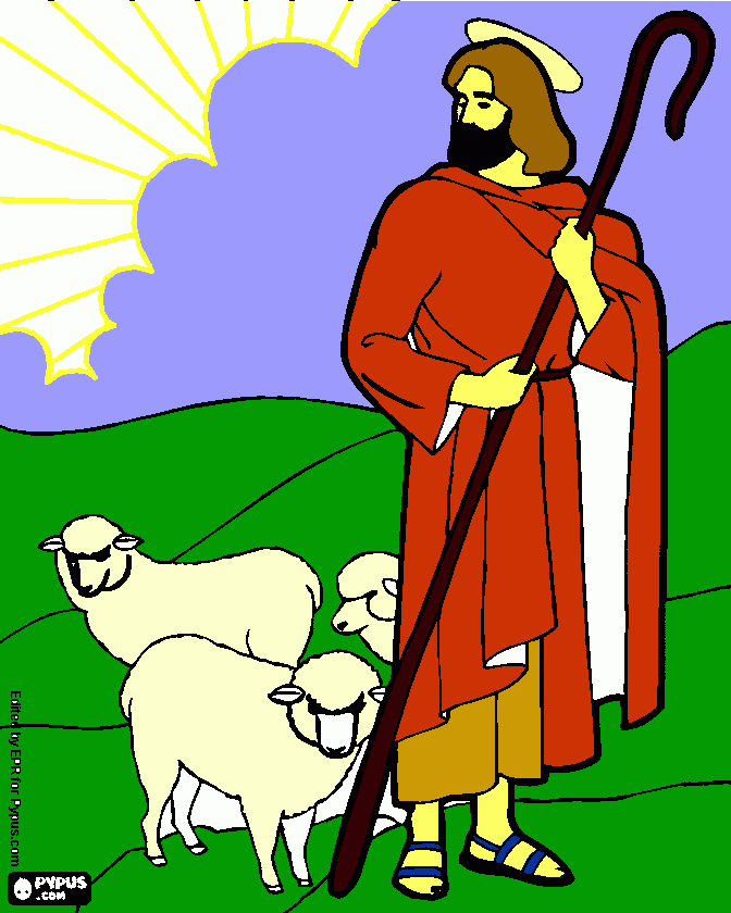 La oveja perdida para colorear