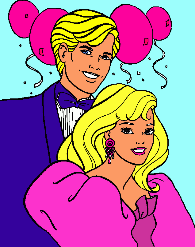 la pareja linda para colorear
