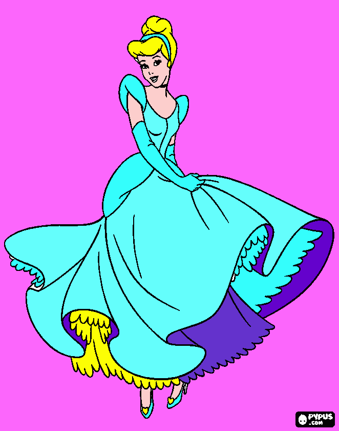LA   PRINCESA   CENICETA   Y  SU  PRINCIPE para colorear