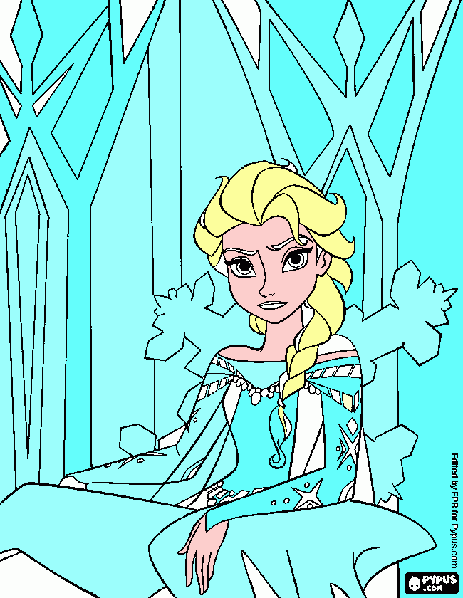 la  princesa  de  hielo para colorear