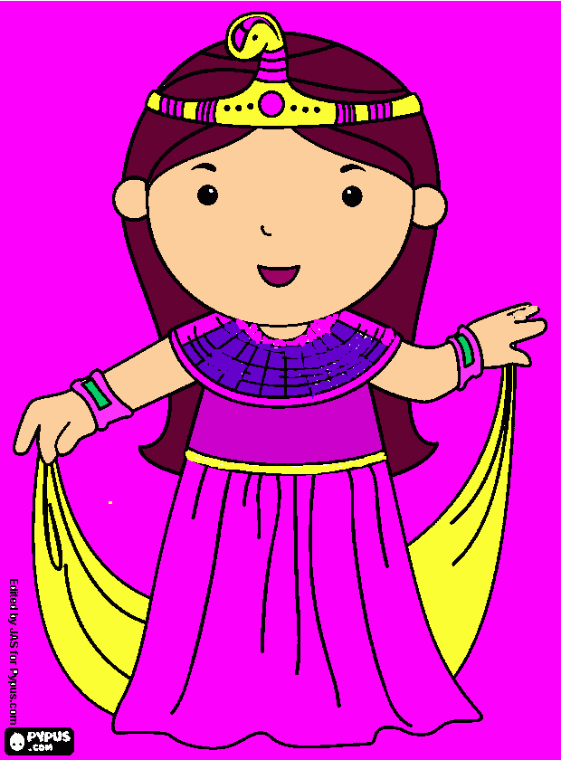 la princesa egipsia para colorear