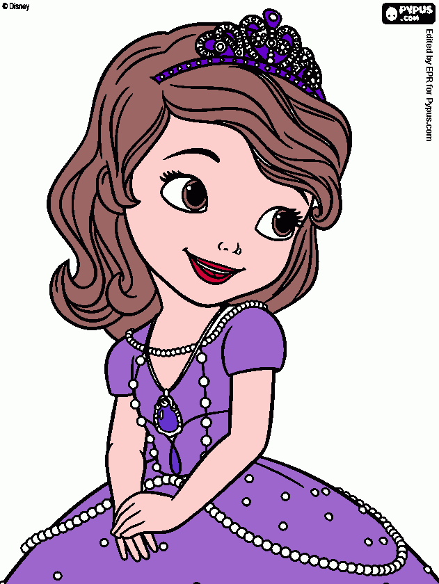 la princesecita sofia para colorear