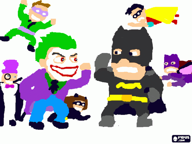 la serie de batman para colorear